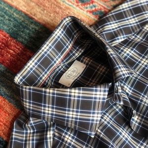 Eton Charcoal/Blue Sport Shirt size 16/41
